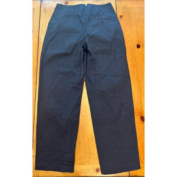 Paul Smith Navy Blue Trousers Women’s 100% Cotton Sz 38 Loose Fit Made In Italy - Picture 5 of 6